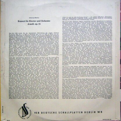 Eterna 8 20 024 - Johannes Brahms, Staatskapelle Dresden, Franz - Image 2