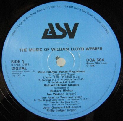 ASV Digital DCA 584 - William Lloyd Webber - The Music Of Willia - Image 3