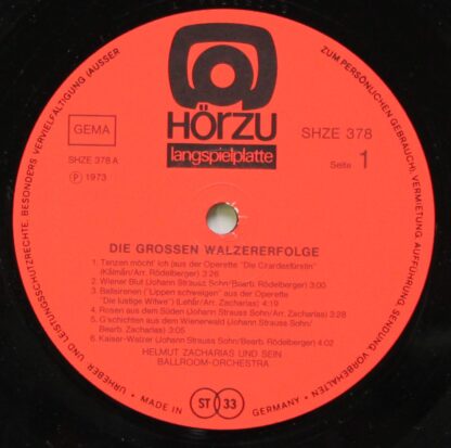 HÖR ZU SHZE 378 - Helmut Zacharias And His Orchestra - Die Gross - Image 3