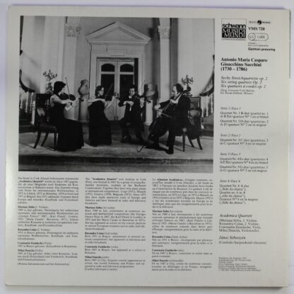 Schwann Musica Mundi VMS 720 - Antonio Sacchini, Cvartetul Acade - Image 2