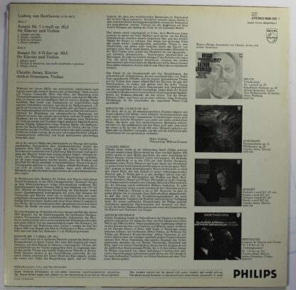 Philips 9500 220 - Ludwig van Beethoven, Arthur Grumiaux, Claudi - Image 2