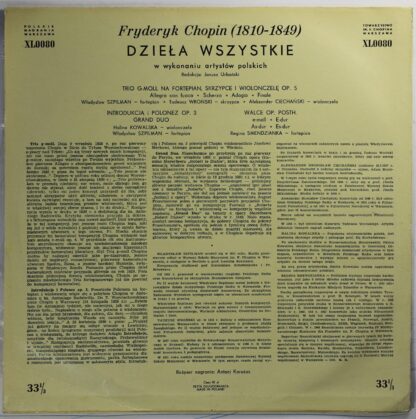 Polskie Nagrania Muza SX 0062 - Frédéric Chopin, Halina Czerny-S - Image 2