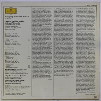 Deutsche Grammophon 2530 983 - Wolfgang Amadeus Mozart, Andreas - Image 2