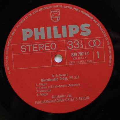 Philips 839 707 LY - Wolfgang Amadeus Mozart, Philharmonisches O - Image 3