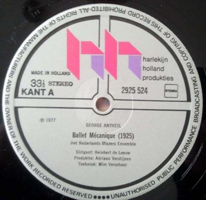 Harlekijn 2925 524 - George Antheil - Ballet Mécanique - A Jazz - Image 4