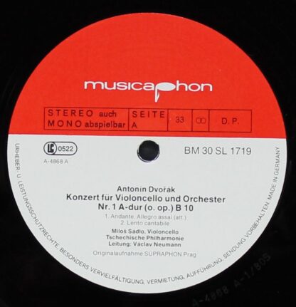 Musicaphon BM 30 SL 1719/1720 - Antonín Dvořák, Miloš Sádlo, Alf - Image 4