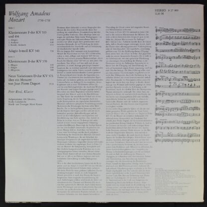 Eterna 8 27 809 - Wolfgang Amadeus, Peter Rösel - Klaviersonaten - Image 2