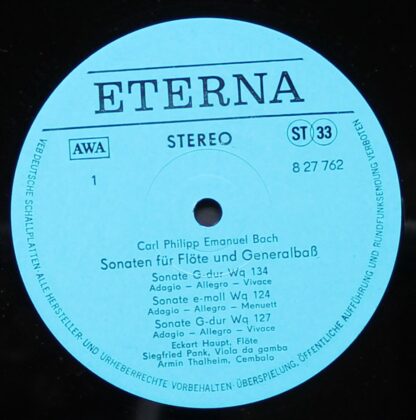 Eterna 8 27 762 - Carl Philipp Emanuel Bach, Eckart Haupt, Siegf - Image 2