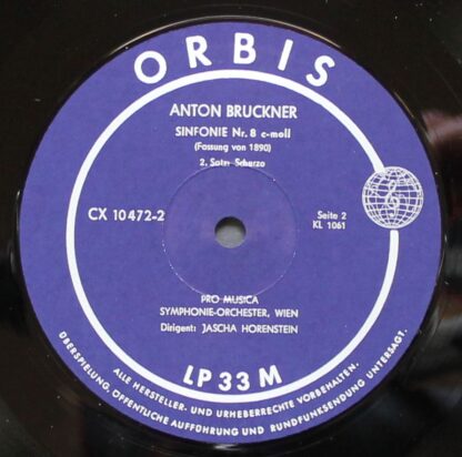 Orbis KL1061-4 - Anton Bruckner, Vienna Pro Musica Orchestra, Ja - Image 2