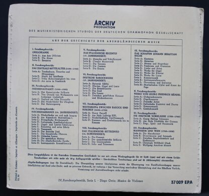 Deutsche Grammophon 37 009 - Diego Ortiz - 3 Recercadas Sobra Te - Image 2