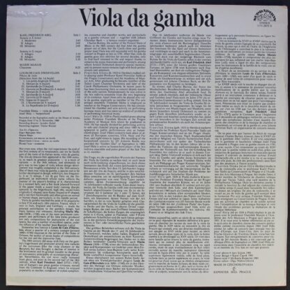 Supraphon 1111 2975 - František Sláma, Josef Hála - Viola Da Gam - Image 2
