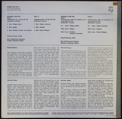 Philips 6882 006 - Henryk Szeryng, Wolfgang Amadeus Mozart, New - Image 3
