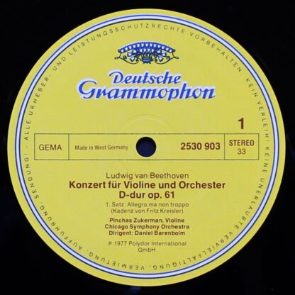 Deutsche Grammophon 2530 903 - Ludwig van Beethoven, Pinchas Zuk - Image 2