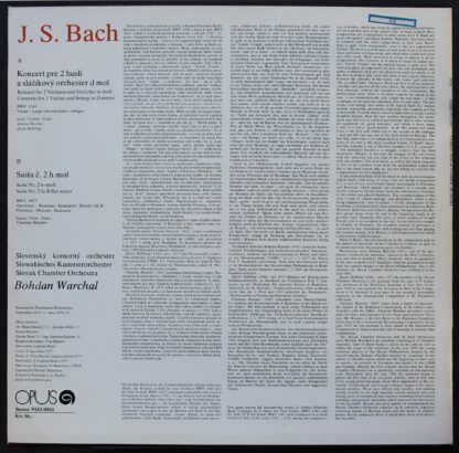 Opus 9111 0561 - Johann Sebastian Bach, Slovak Chamber Orchestra - Image 3