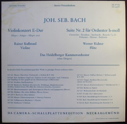 Sastruphon SM 007 010 - Johann Sebastian Bach, Rainer Kussmaul, - Image 3