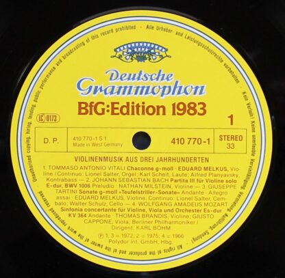 Deutsche Grammophon 410 770-1 - Various - BfG:Edition 1983 - Vio - Image 2