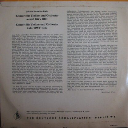 Eterna 7 20 083 - Johann Sebastian Bach,Roman Totenberg - Konzer - Image 4
