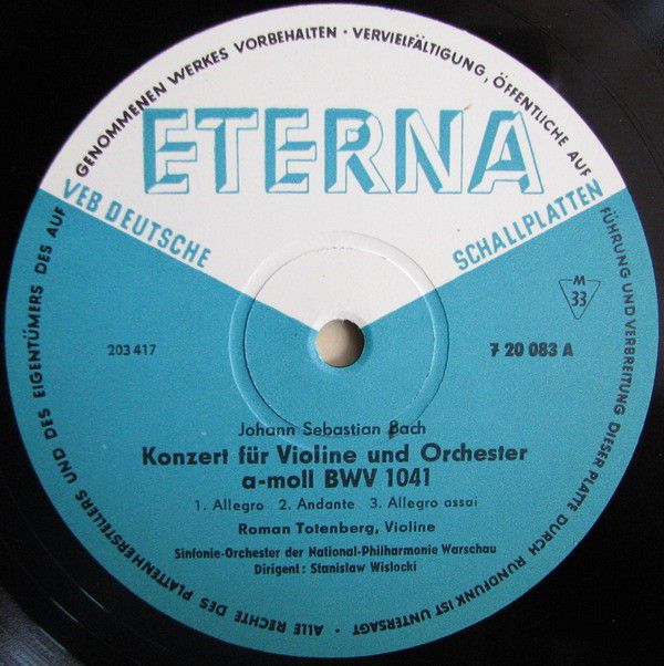 Eterna 7 20 083 - Johann Sebastian Bach, Roman Totenberg - Konze - Image 6