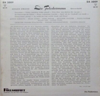 DECCA DX 2009 - Johann Strauss Jr., Hilde Güden, Wiener Staatsop - Image 2