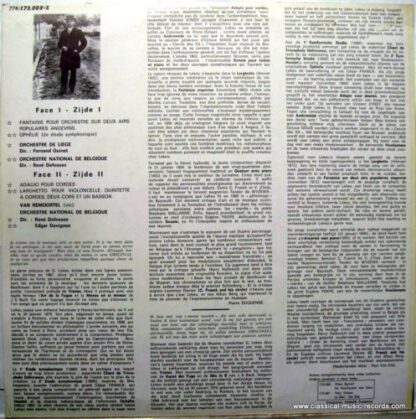 DECCA 173.008-X - Guillaume Lekeu - Adagio / Larghetto / Ophélie - Image 2