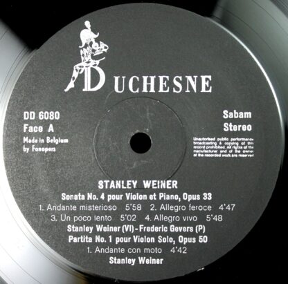 Duchesne DD6080 - Stanley Weiner - Compositions De Stanley Weine - Image 3