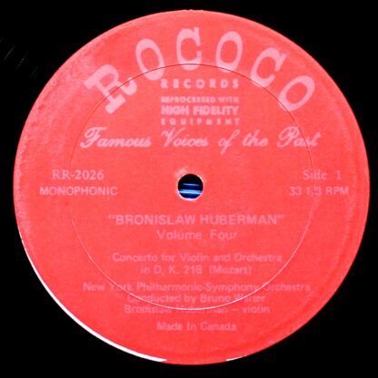 Rococo Records (5) 2026 - Bronislaw Huberman, Wolfgang Amadeus M - Image 4