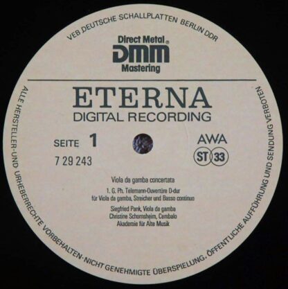 Eterna 7 29 243 - Georg Philipp Telemann, Johann Pfeiffer, Johan - Image 3