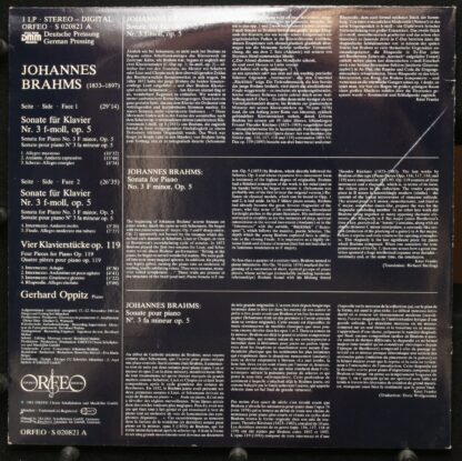 Orfeo (2) S 020821 A - Johannes Brahms, Gerhard Oppitz - Sonate - Image 2