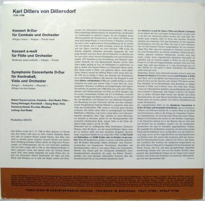 Fono-Ring SFGLP 77 754 - Carl Ditters von Dittersdorf - Cembalok - Image 2