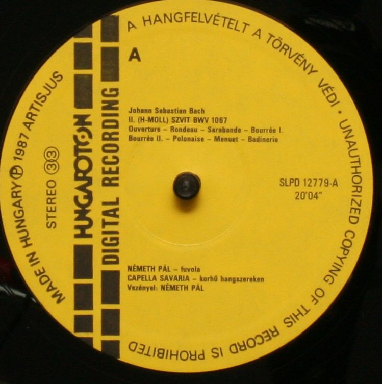 Hungaroton SLPD 12779 - Johann Sebastian Bach, Georg Philipp Tel - Image 3