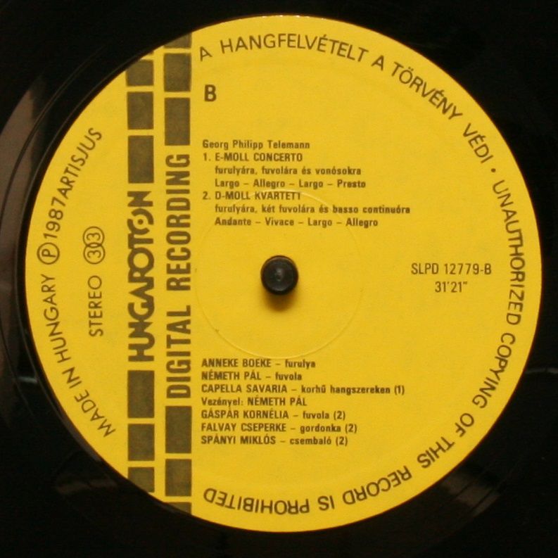 Hungaroton SLPD 12779 - Johann Sebastian Bach, Georg Philipp Tel - Image 4