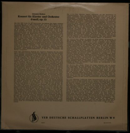 Eterna 8 20 024 - Johannes Brahms, Wilhelm Kempff, Staatskapelle - Image 2