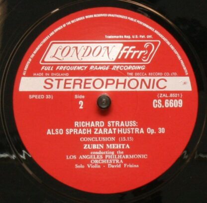 London Records CS.6609 - Richard Strauss, Los Angeles Philharmon - Image 3