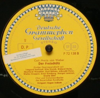Deutsche Grammophon P 71 138 - Carl Maria von Weber, Eugen Jochu - Image 4
