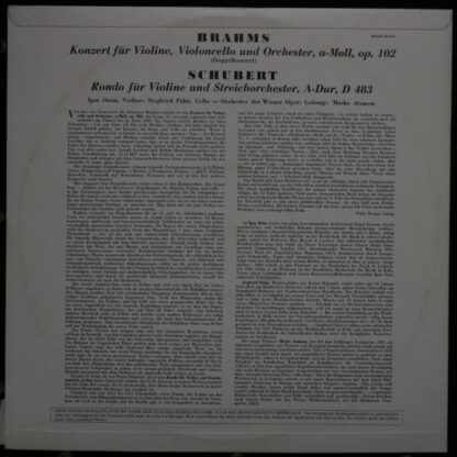 Concert Hall SMS 2551 - Johannes Brahms, Franz Schubert, Igor Oz - Image 2