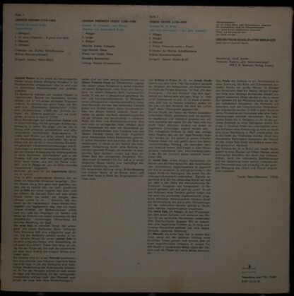 Eterna 8 26 106 - Leopold Mozart, Joseph Haydn, Johann Friedrich - Image 2