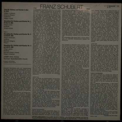 His Master's Voice 1C 063-02 267 - Franz Schubert, Josef Suk, Ru - Image 2