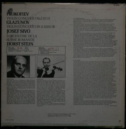 London Records CS 6736 - Sergei Prokofiev, Alexander Glazunov, J - Image 2