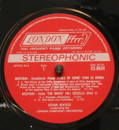London Records CS.6624 - Ottorino Respighi, London Symphony Orch - Image 4