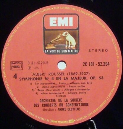 La Voix De Son Maître 2 C 181-52293/4 - Albert Roussel, Orchestr - Image 3