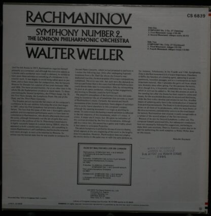 London Records CS 6839 - Sergei Vasilyevich Rachmaninoff, London - Image 2