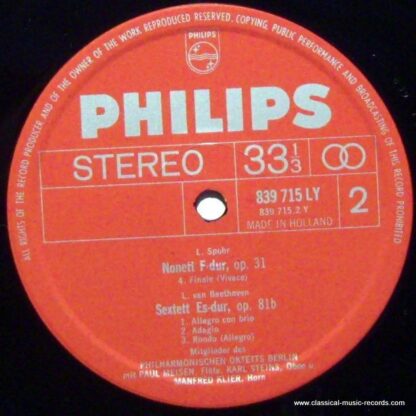 Philips 839 715 LY - Ludwig van Beethoven, Louis Spohr, Philharm - Image 3