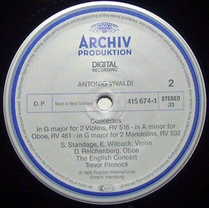 Archiv Produktion 415 674-1 AH - Antonio Vivaldi, The English Co - Image 3