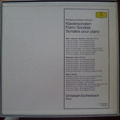 Deutsche Grammophon 2720 031 - Wolfgang Amadeus Mozart,Christoph - Image 2