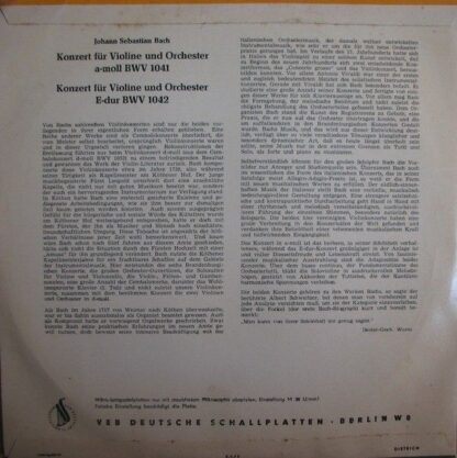 Eterna 7 20 083 - Johann Sebastian Bach,Roman Totenberg - Konzer - Image 3