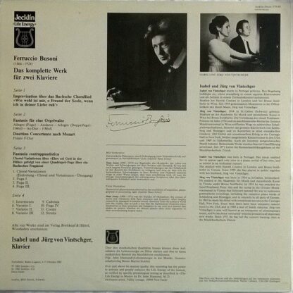 Jecklin-Disco 579/80 - Ferruccio Busoni, Jürg von Vintschger, Is - Image 2