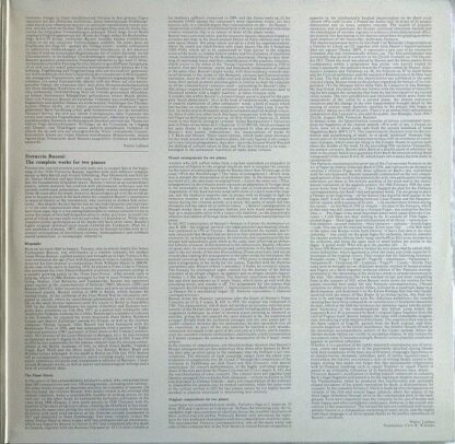 Jecklin-Disco 579/80 - Ferruccio Busoni, Jürg von Vintschger, Is - Image 4