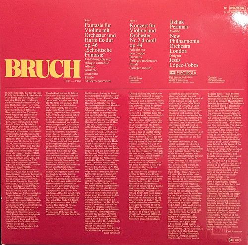 His Master's Voice 1 C 063-02 804 Q - Max Bruch, Itzhak Perlman, - Image 2