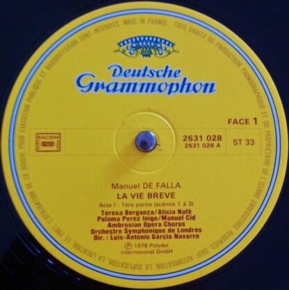 Deutsche Grammophon 2707 108 - Manuel De Falla, Teresa Berganza, - Image 6