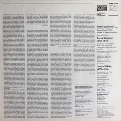 Schwann Musica Mundi VMS 1040 - Joseph Küffner, Kaspar Kummer, J - Image 2
